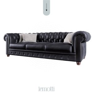 Santa Hakiki Deri Chester Koltuk Modeli