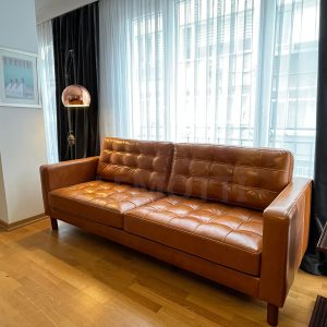 Elegante hakiki deri modern koltuk