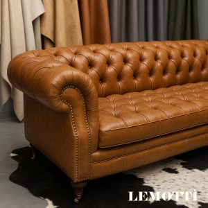 taba hakiki deri üçlü chester koltuk