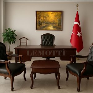 hakiki deri ofis koltuk takımı modeli
