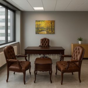 ofis koltuk takımı kahverengi