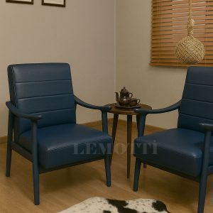 lacivert hakiki deri tekli koltuk