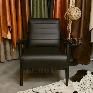 gerçek deri siyah tekli koltuk modeli