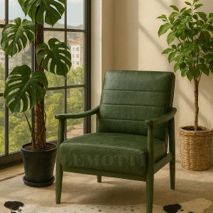 yeşil hakiki deri berjer