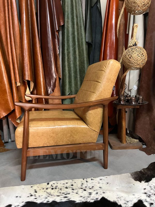 Zenara Camel Hakiki Deri Tekli Koltuk & Leather Sofa
