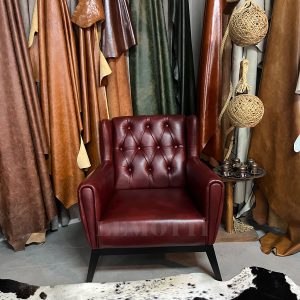 hakiki deri berjer bordo